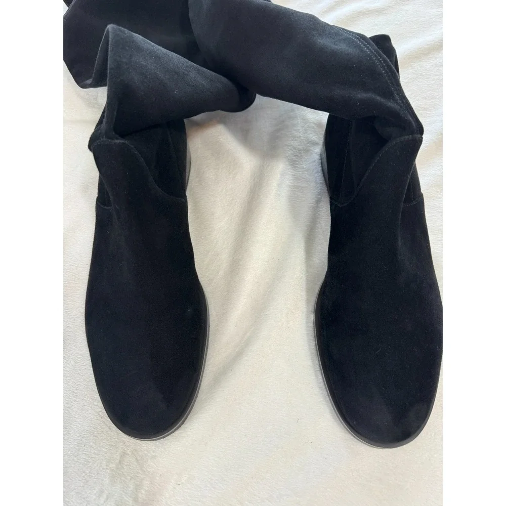 Stuart Weitzman Lowland Stretch Suede Over-the-Knee Boots Black 8.5 M $950 Nw/oB